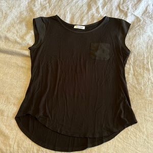 Calvin Klein black silky tshirt. Size small.